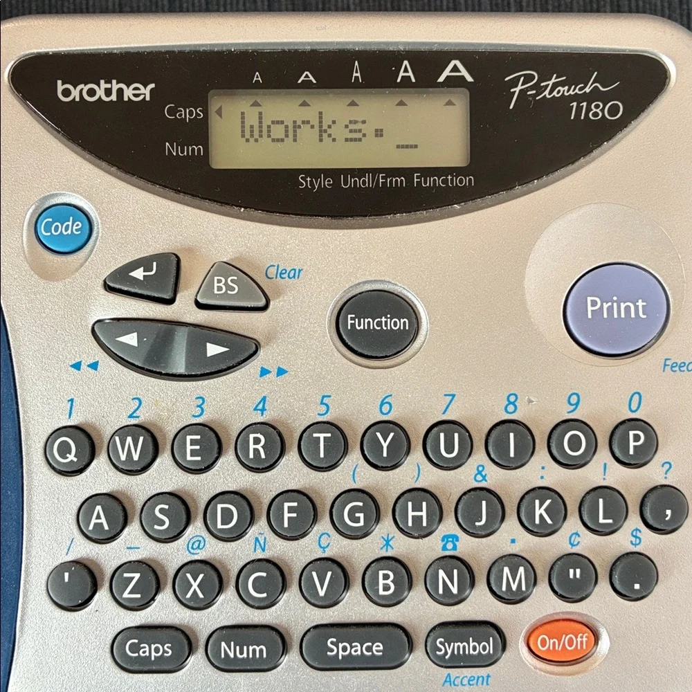 Brother P-Touch 1180 Label Maker Printer Office Thermal Electronic Machine Works